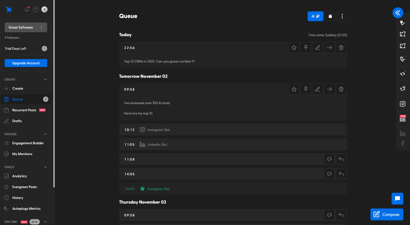 Hypefury Queue/Scheduler
