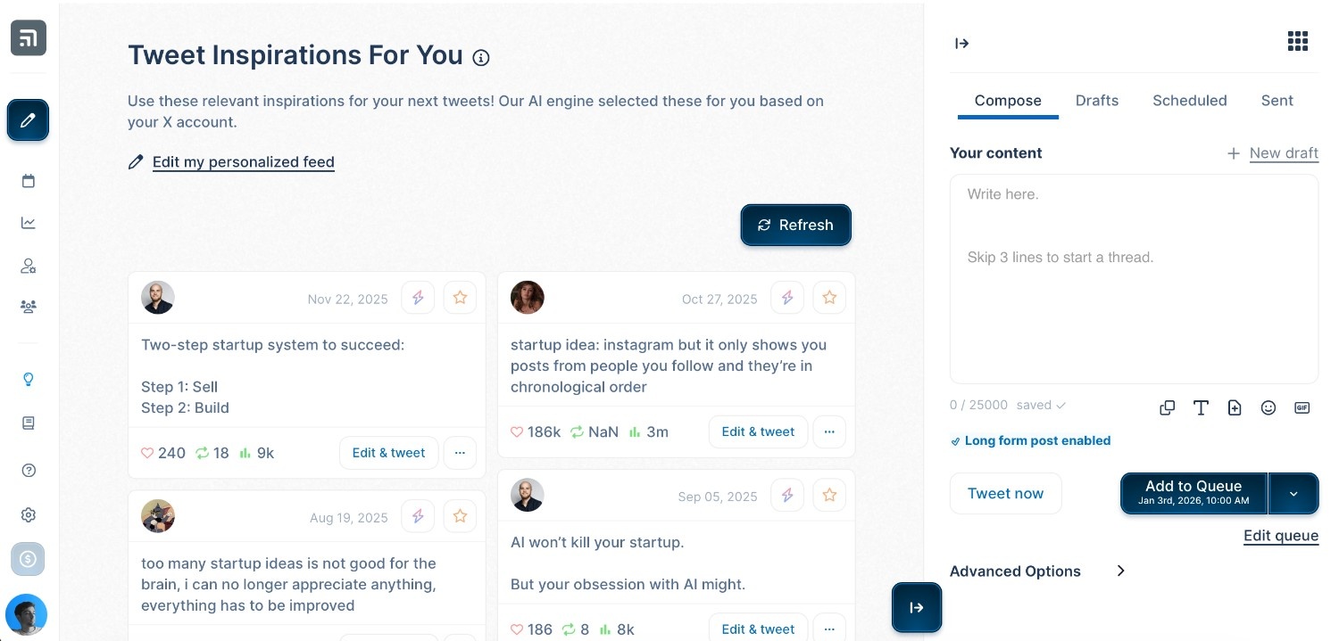TweetHunter Dashboard
