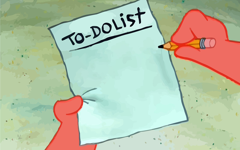 patrick to do list actually blank Meme Template