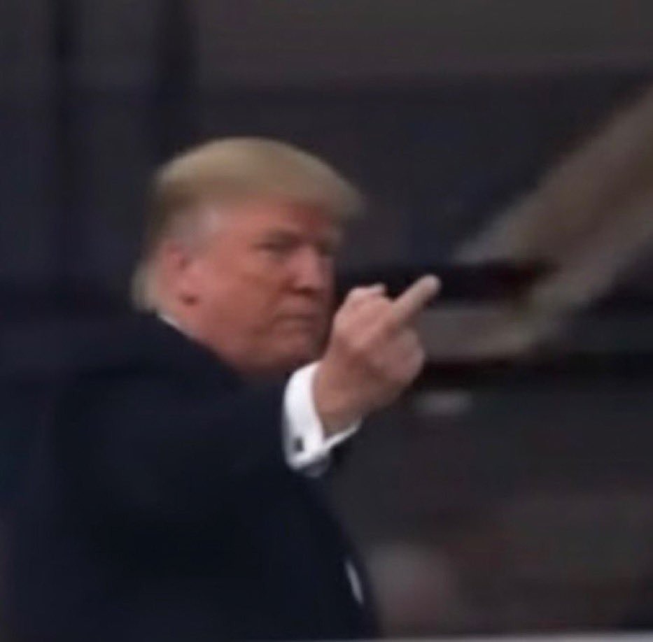 Trump Middle Finger Meme Template