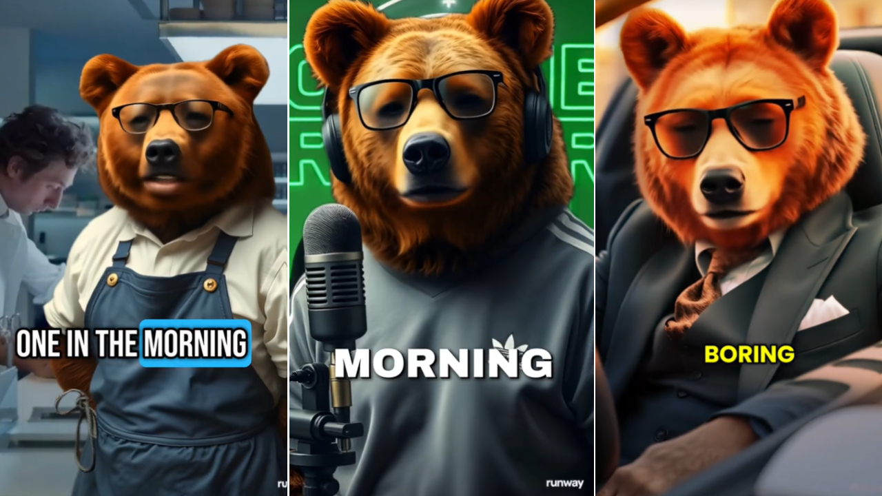 "1 AM" by Civ / Pop Out at One In The Morning / AI Bear Song Meme Template