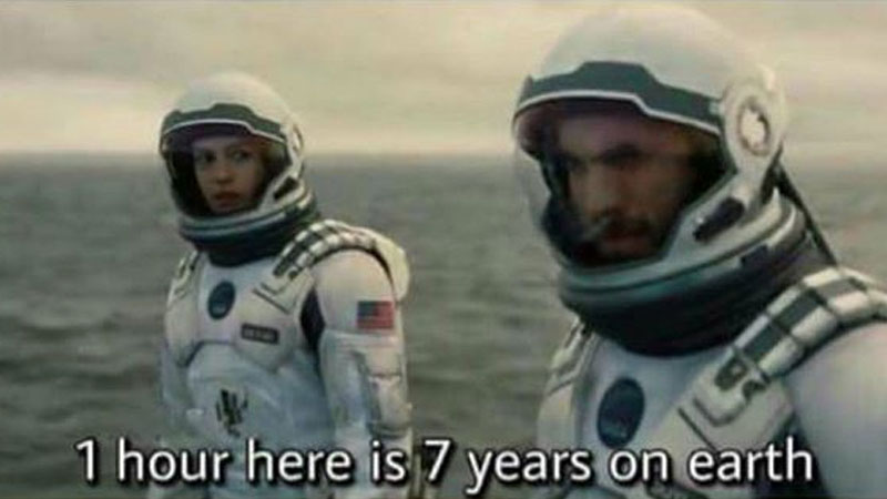 1 Hour Here Is 7 Years on Earth Meme Template