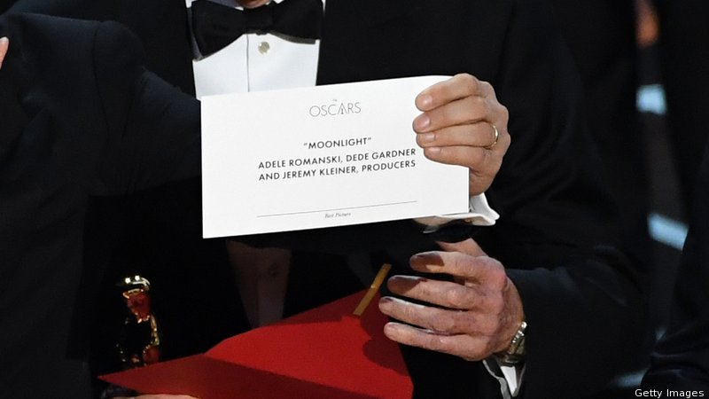 2017 Academy Awards Best Picture Gaffe