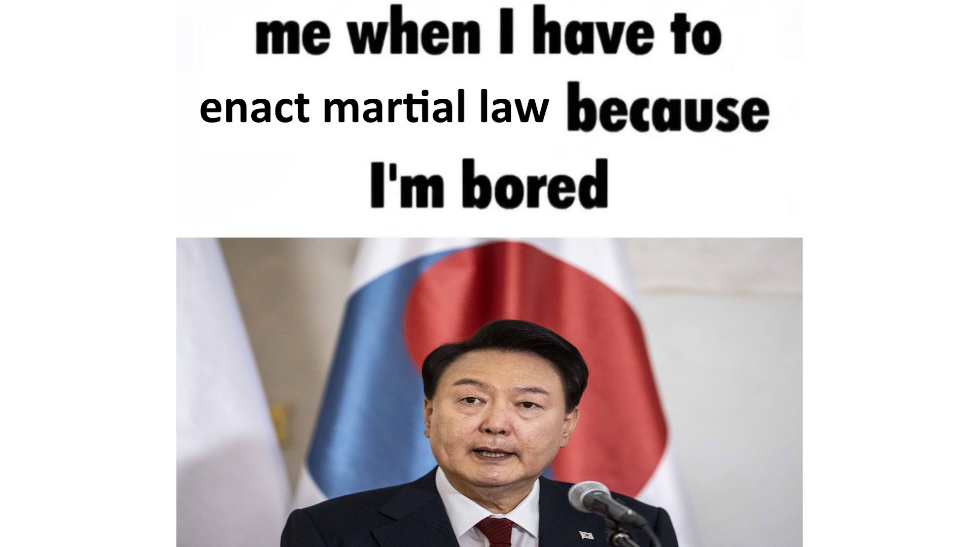 2024 South Korea Martial Law Declaration Meme Template