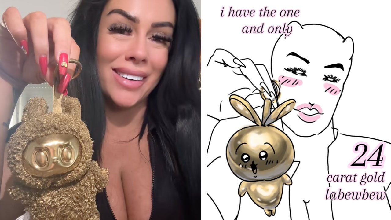 24 Karat Gold Labubu / La Bew Bew Meme Template