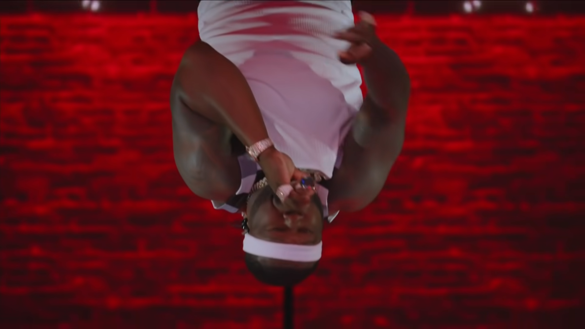 50 Cent Hanging Upside Down