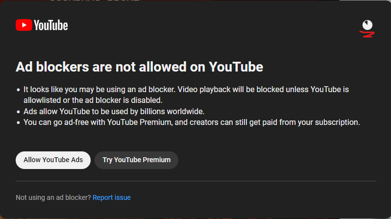 Ad Blockers Are Not Allowed On YouTube