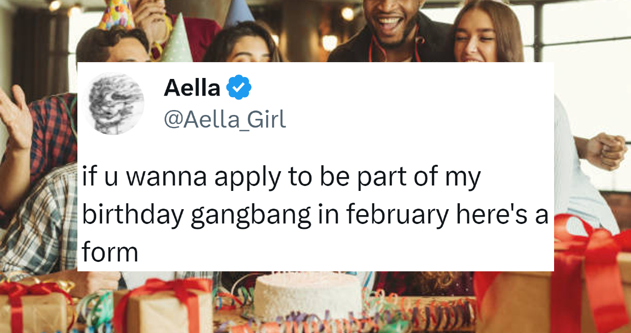 Aella's Birthday Gangbang Meme Template