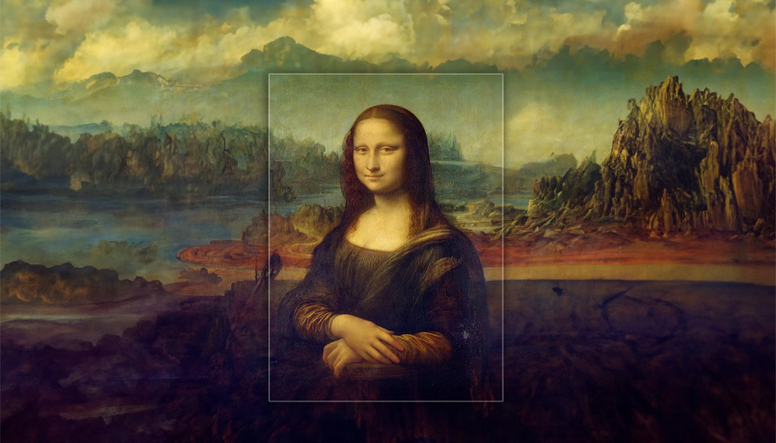 AI-Expanded Mona Lisa Meme Template