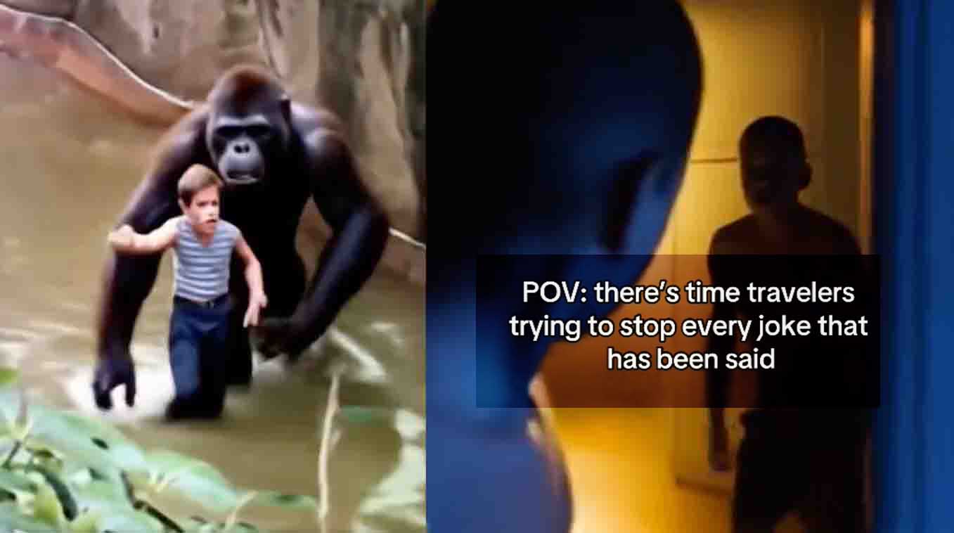 AI Time Travelers Interrupting Memes