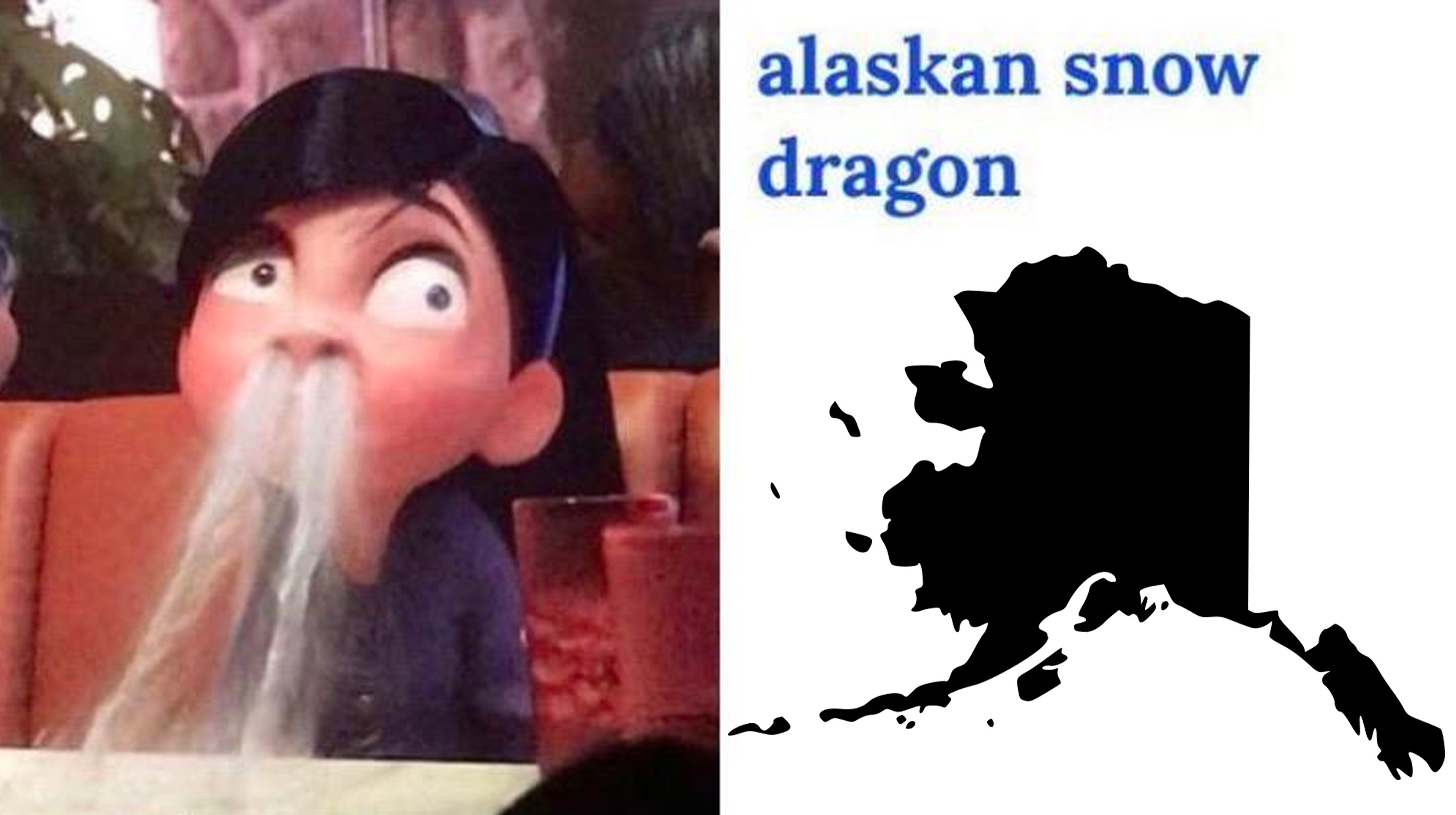 Alaskan Snow Dragon Meme Template