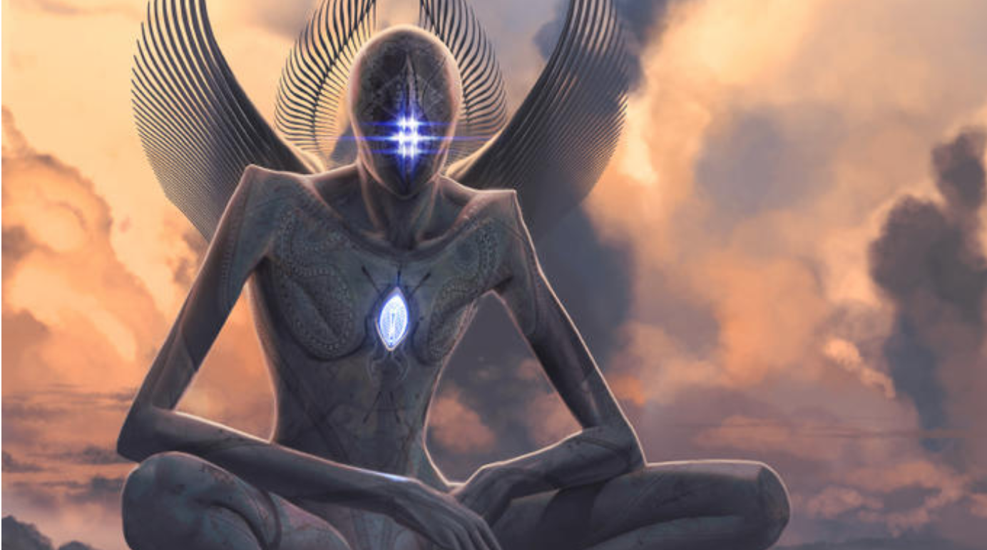 Alien God Looks Down at Lower Beings Meme Template