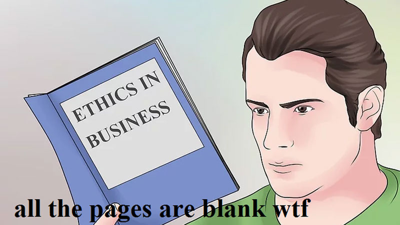 All the Pages Are Blank Meme Template