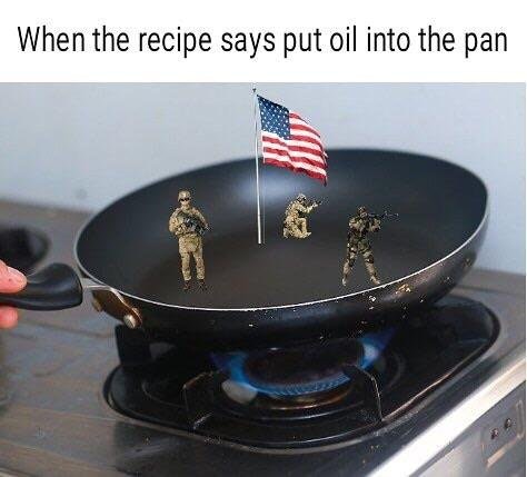 America Invading for Oil Meme Template