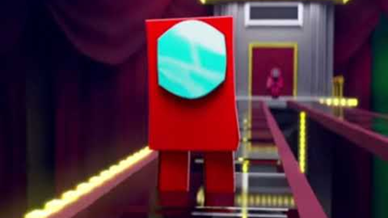 Among Us Dies On Squid Game Glass Bridge