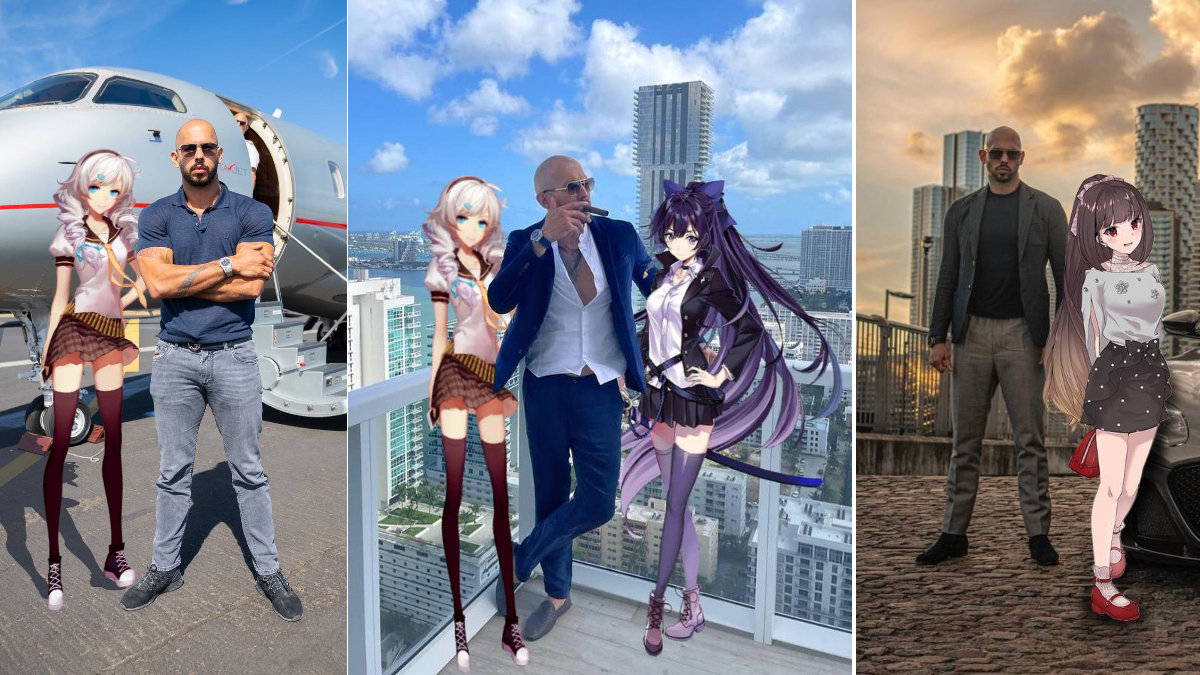 Andrew Tate Anime Girl Selfies