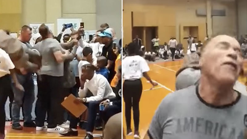 Arnold Schwarzenegger Dropkick