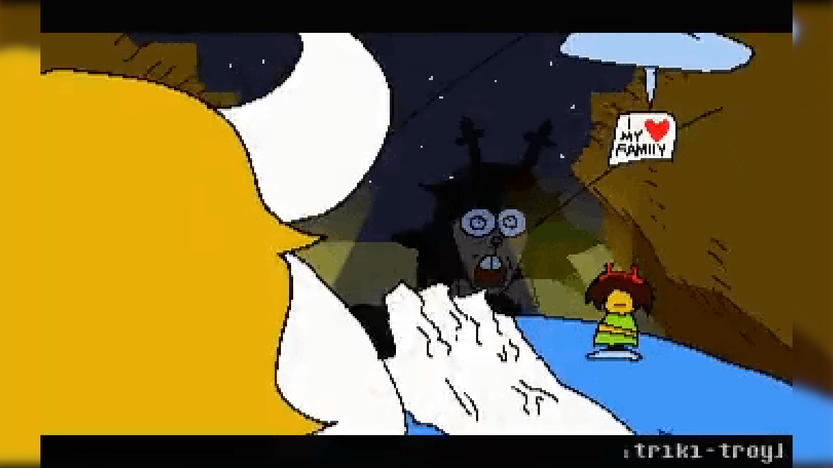 Asgore Running Over Dess Meme Template