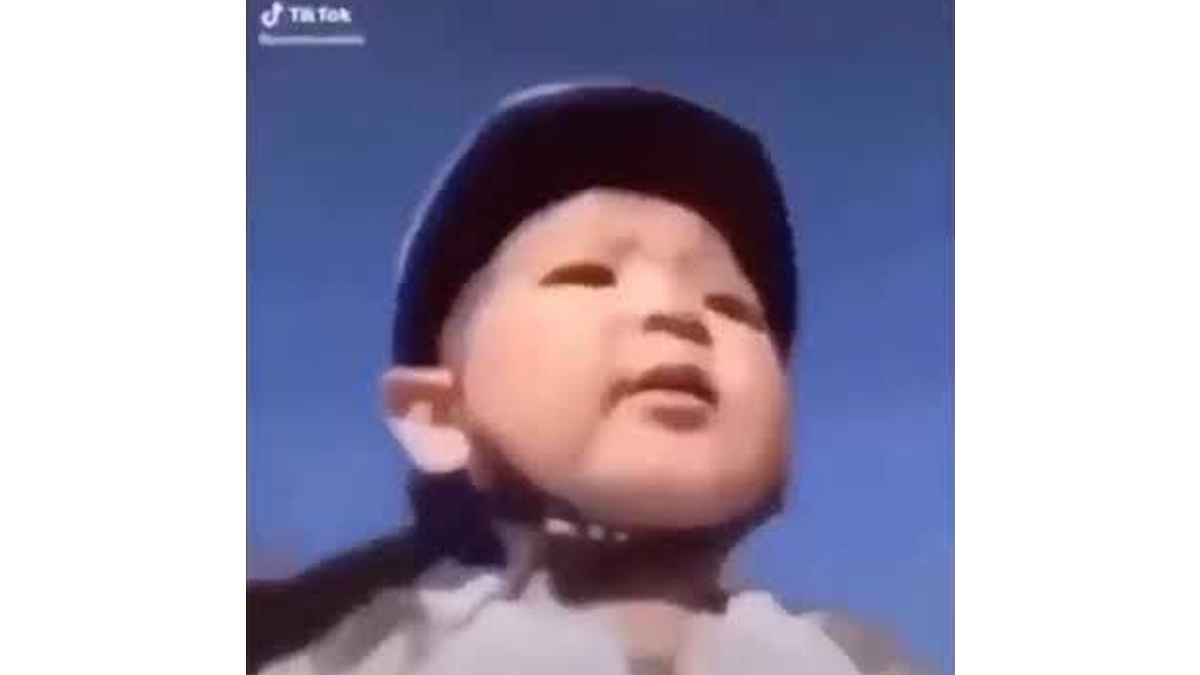 Asian Kid Falls Off Bike