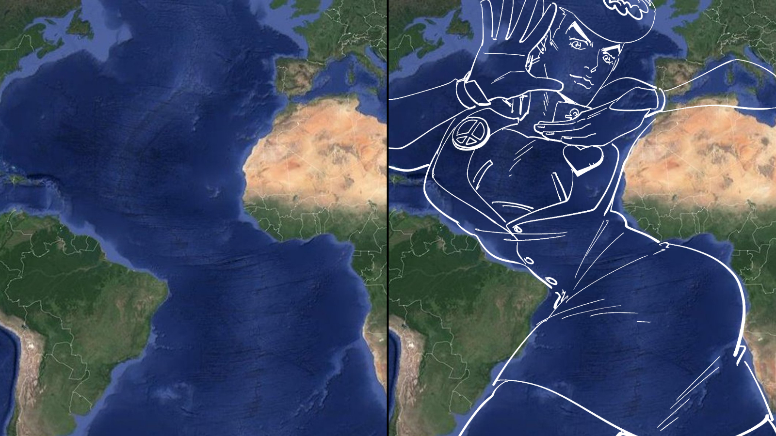 Atlantic Ocean Redraws Meme Template
