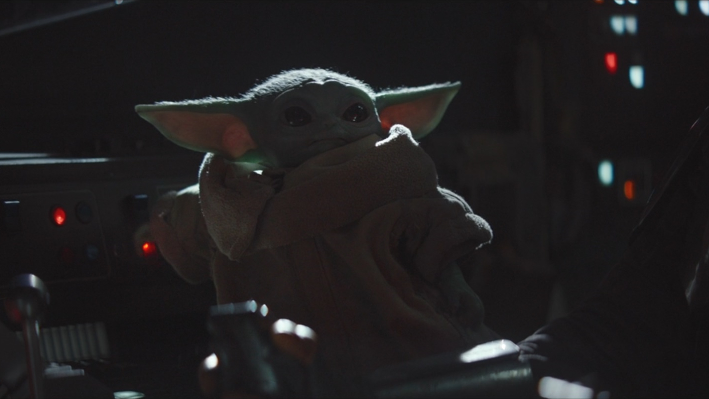 Baby Yoda Turns On the Music Meme Template