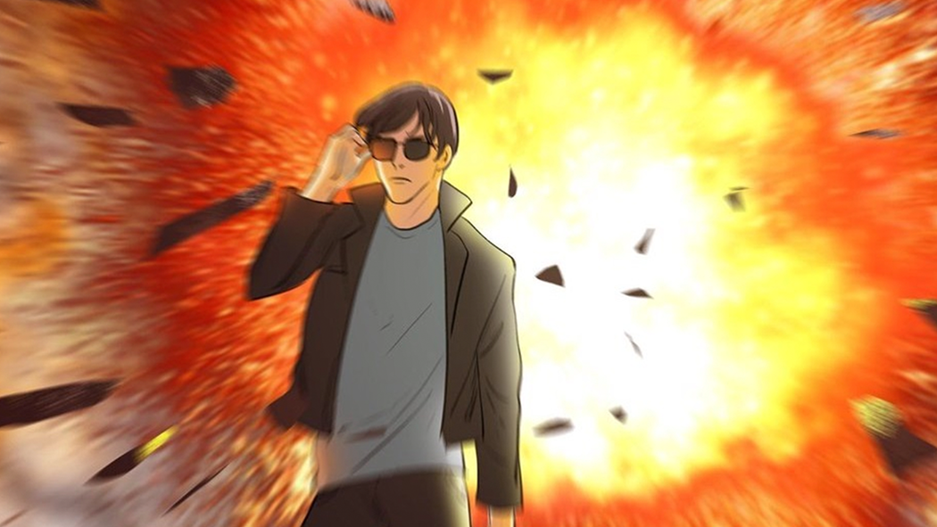 Backside Explosion Scene Illustration