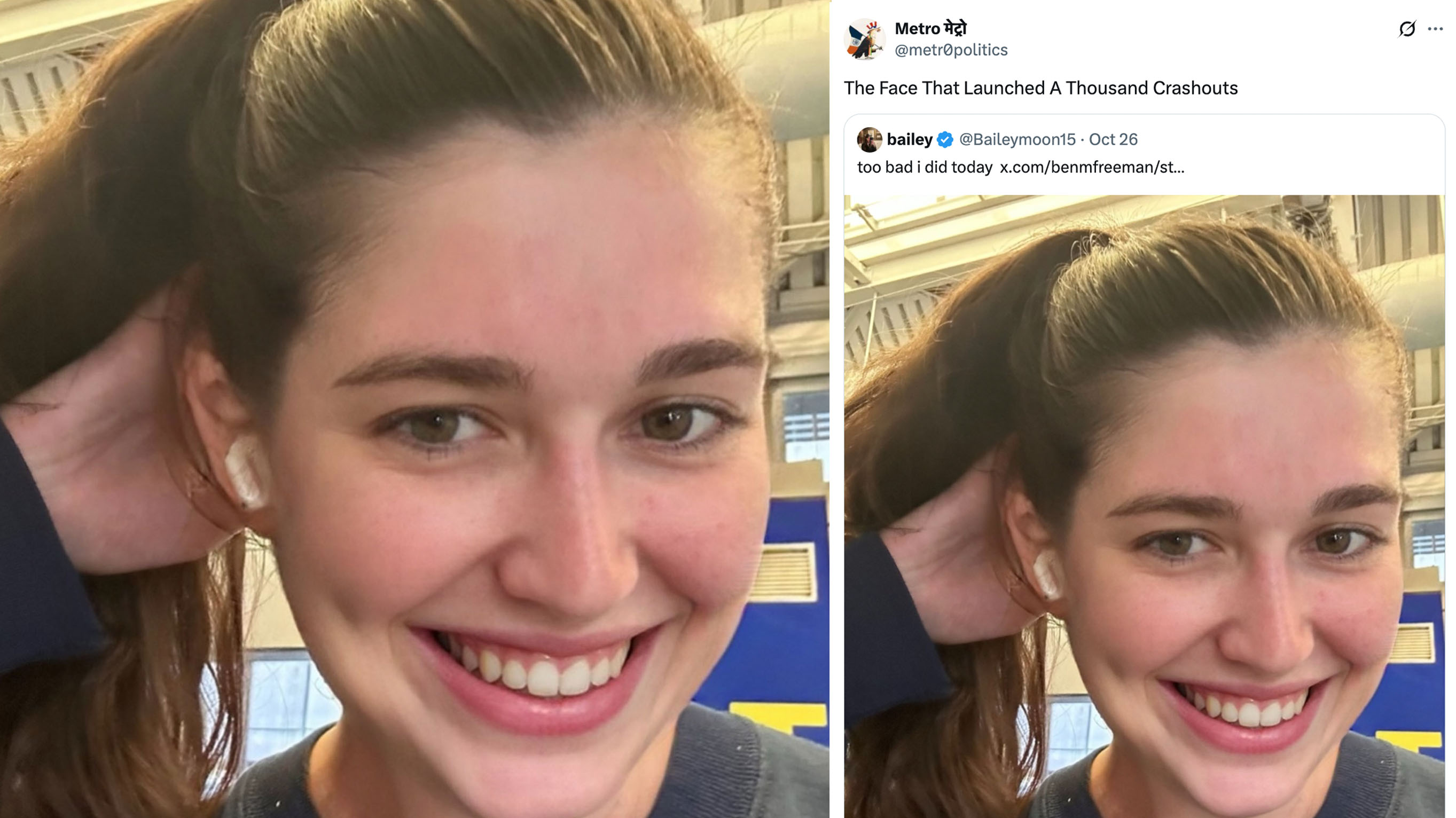 Bailey Moon "Do Not Vote for Zohran Mamdani / Too Bad I Did Today" Quote-Tweet Meme Template