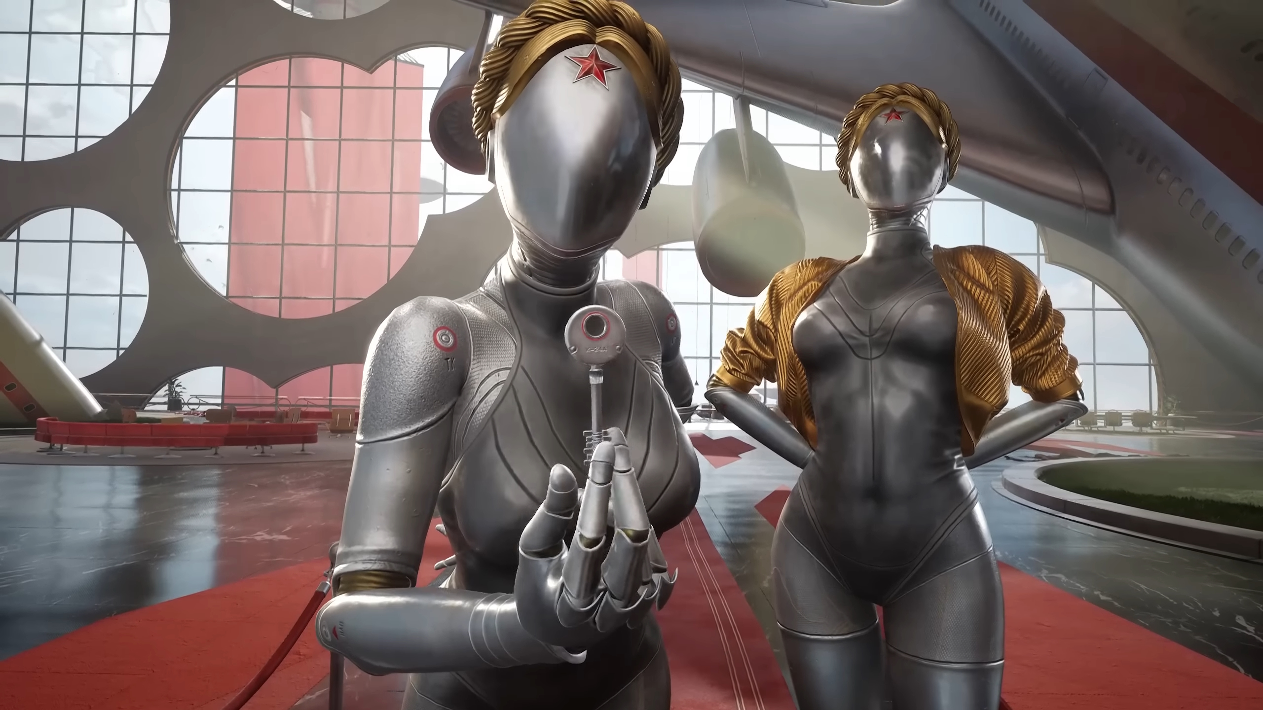 Ballerina Twins / Atomic Heart Female Robots Meme Template