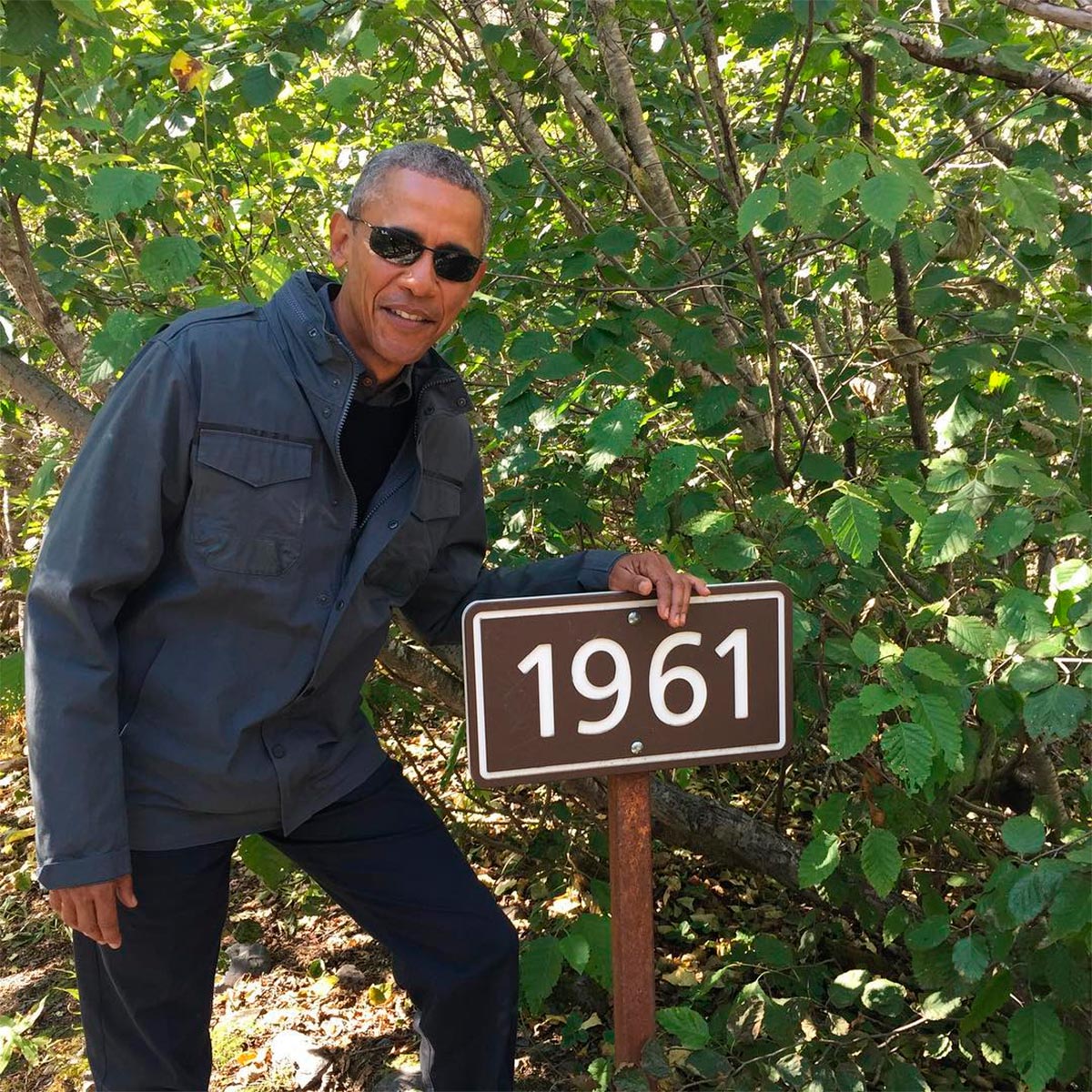 Barack Obama at Exit Glacier Meme Template