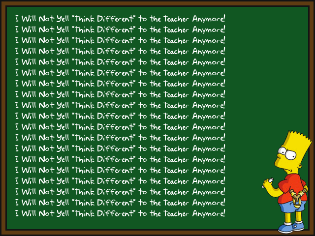 Bart Simpson's Chalkboard Parodies Meme Template