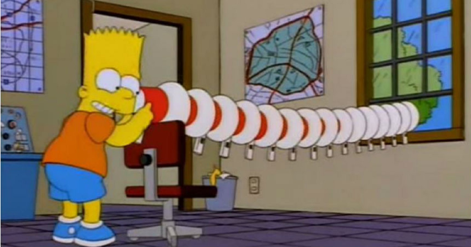 Bart's Testing Megaphones Meme Template