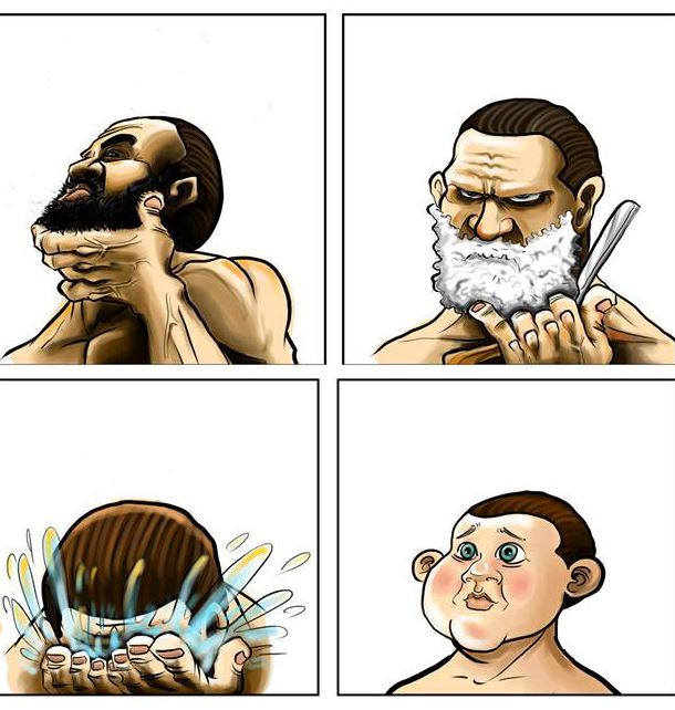 Beard Shaving Comic Parodies Meme Template