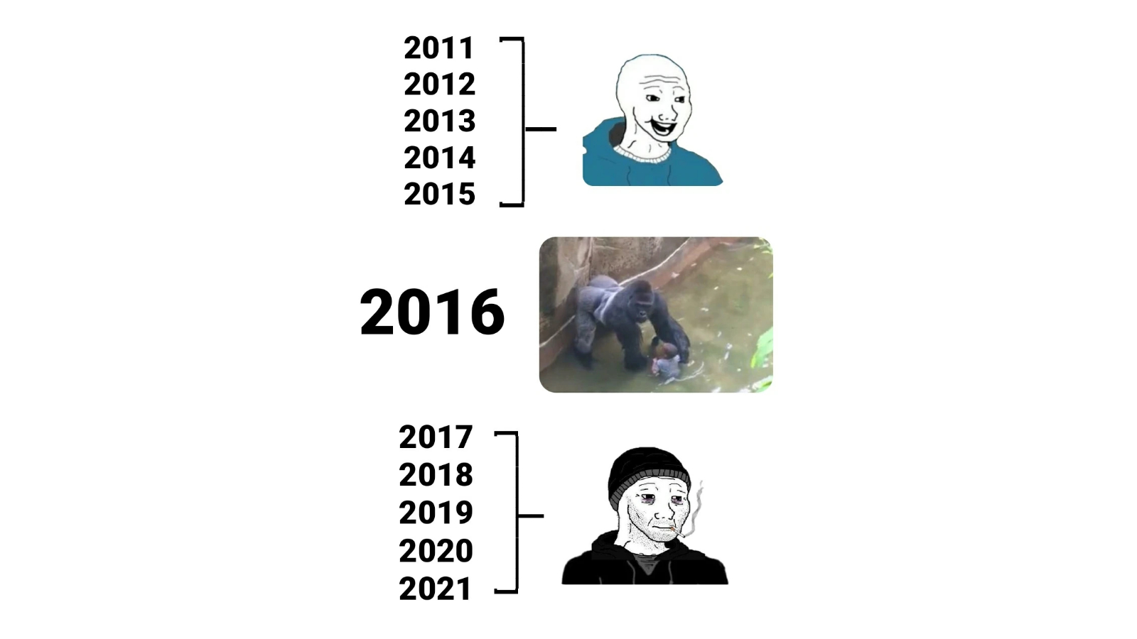 Before 2016 vs. After 2016 Meme Template