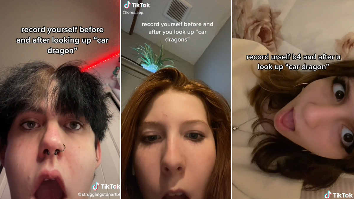 Before and After Looking Up "Car Dragon"