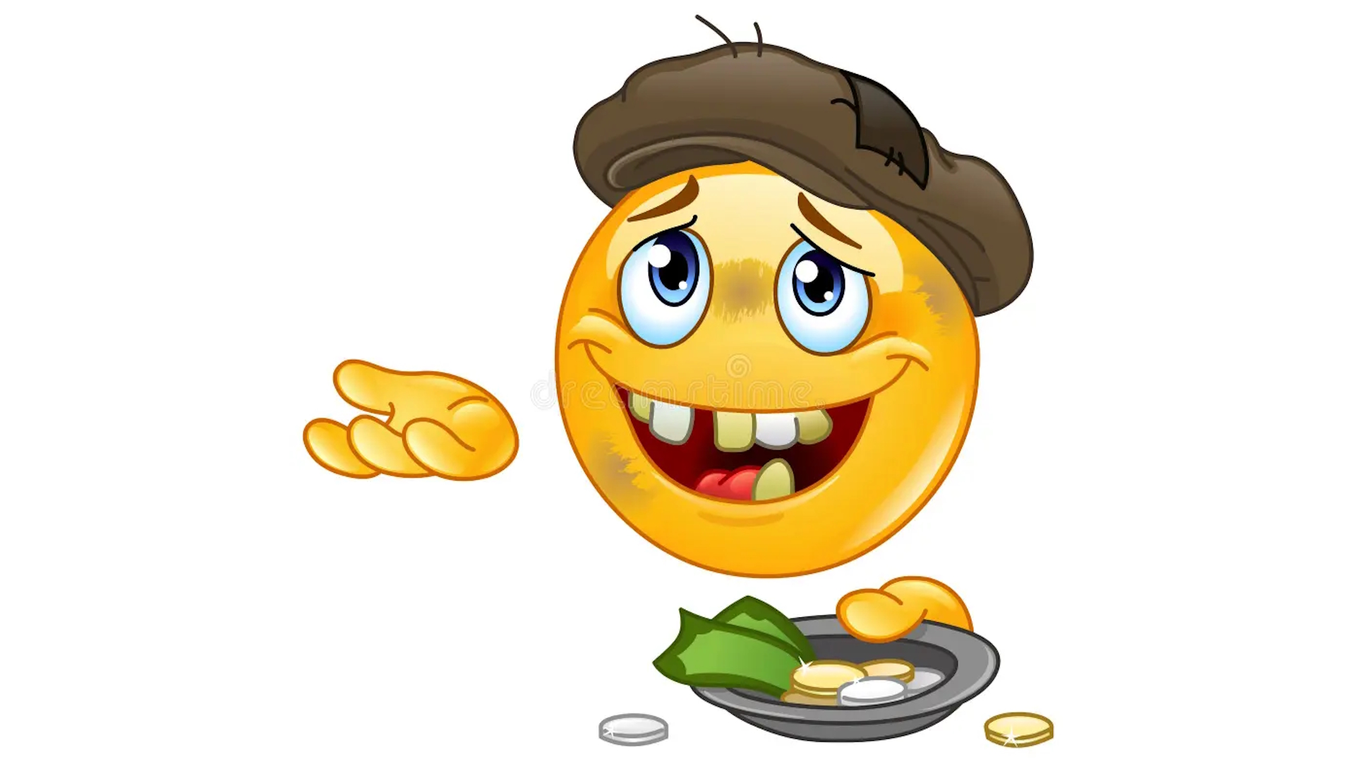 Beggar Emoji / Begging Emoji Meme Template
