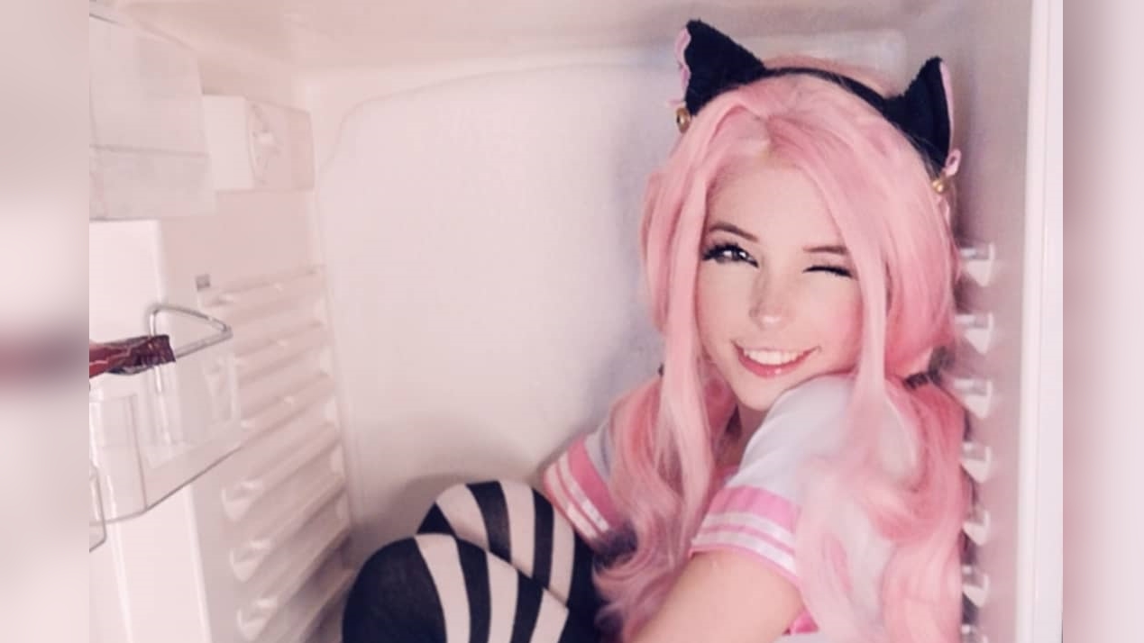 Belle Delphine in a Fridge Meme Template