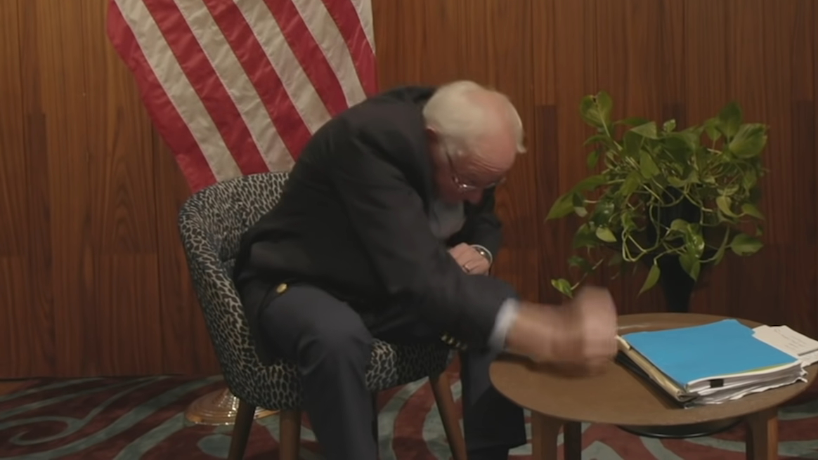 Bernie Slams Table