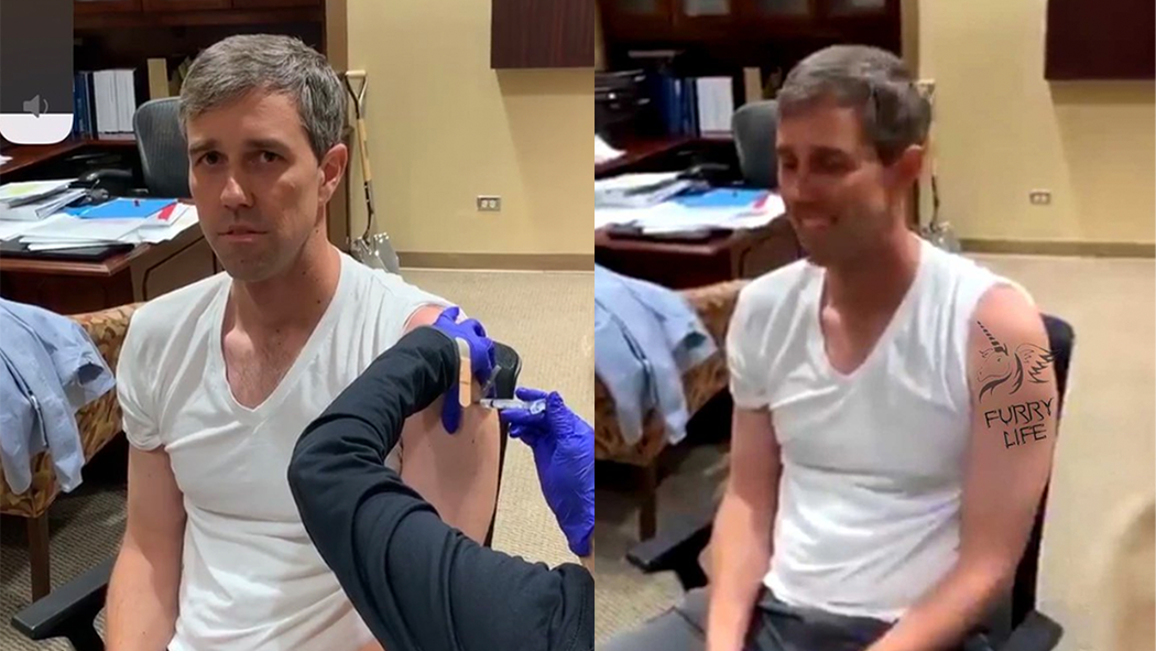 Beto Gets a Shot Meme Template