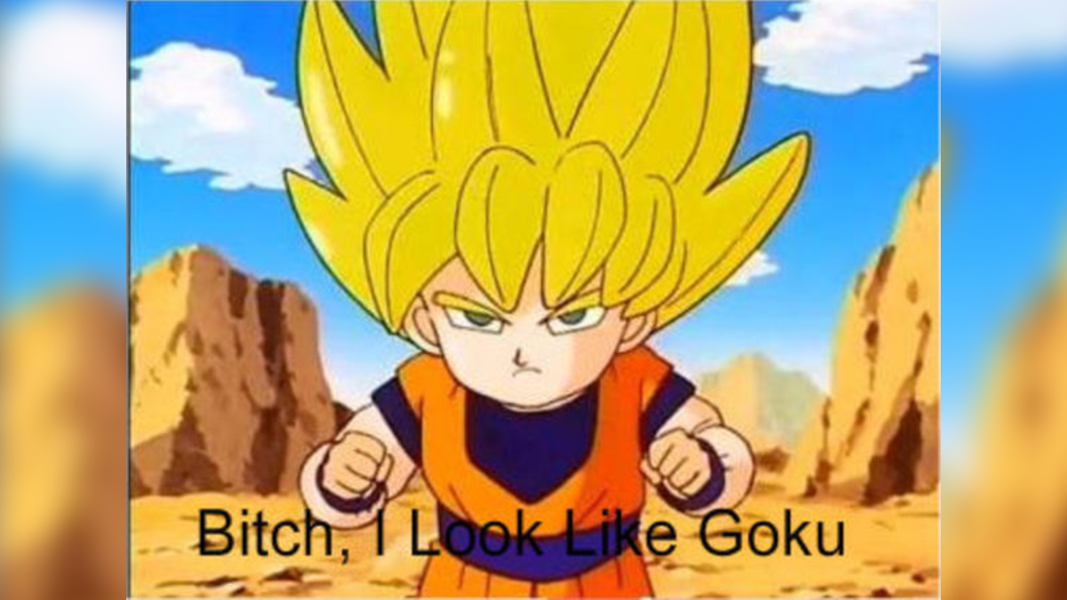 "Bitch I Look Like Goku" Meme Template