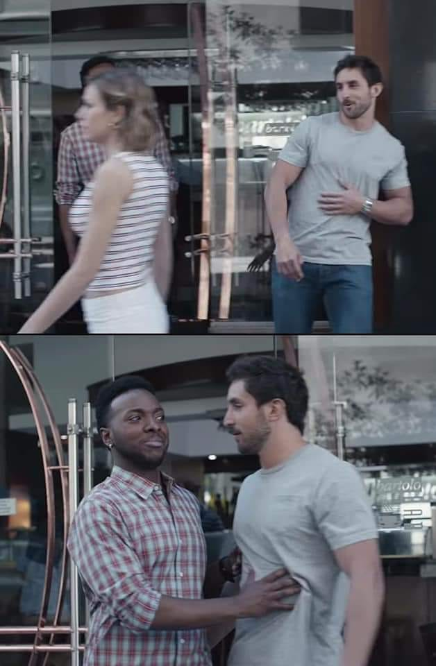 black guy stopping Meme Template