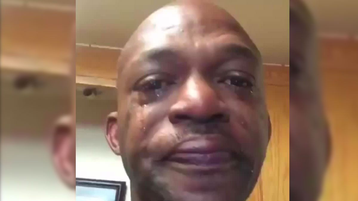 Black Man Crying / Thank God For My Reefer Meme Template