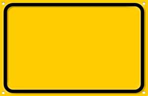 Blank Yellow Sign Meme Template