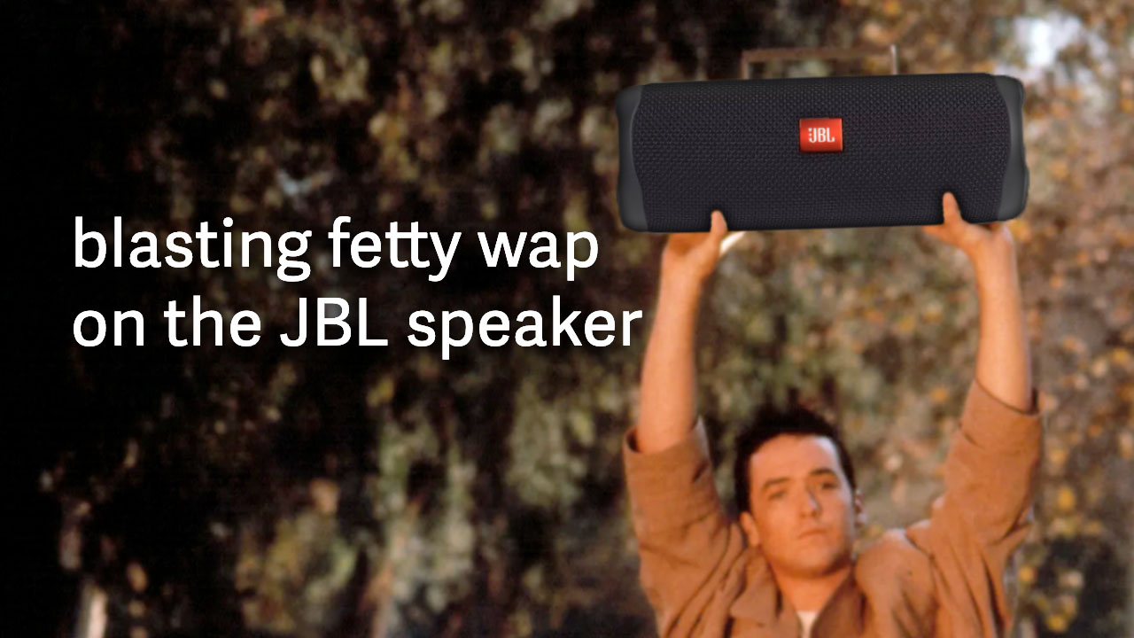 Blasting Fetty Wap on the JBL Speaker Meme Template