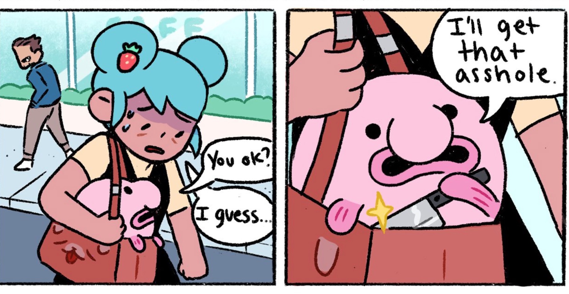 Blobby N Friends "I'll Get That Asshole" Comic