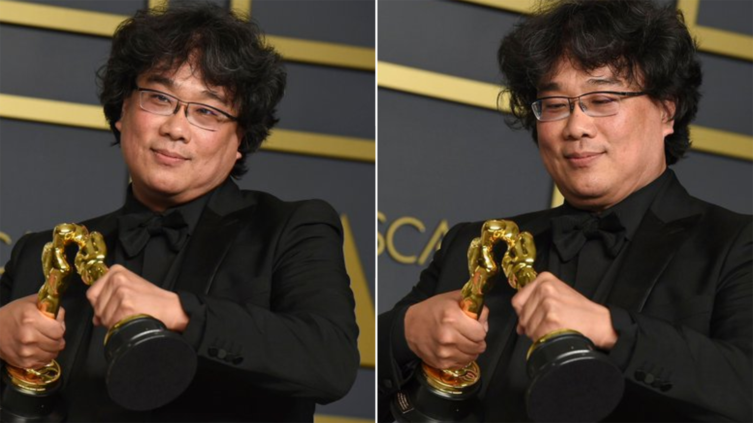 Bong Joon-Ho Making Oscars Kiss Meme Template