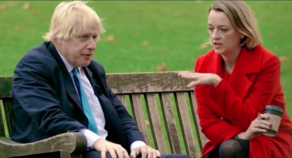 Boris Johnson Sitting On A Bench