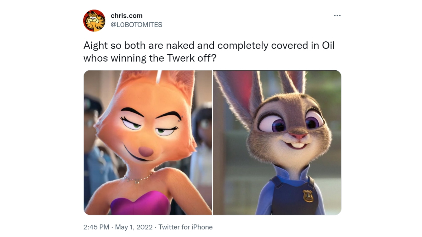 Both Are Naked and Covered in Oil, Who's Winning the Twerk-off? Meme Template