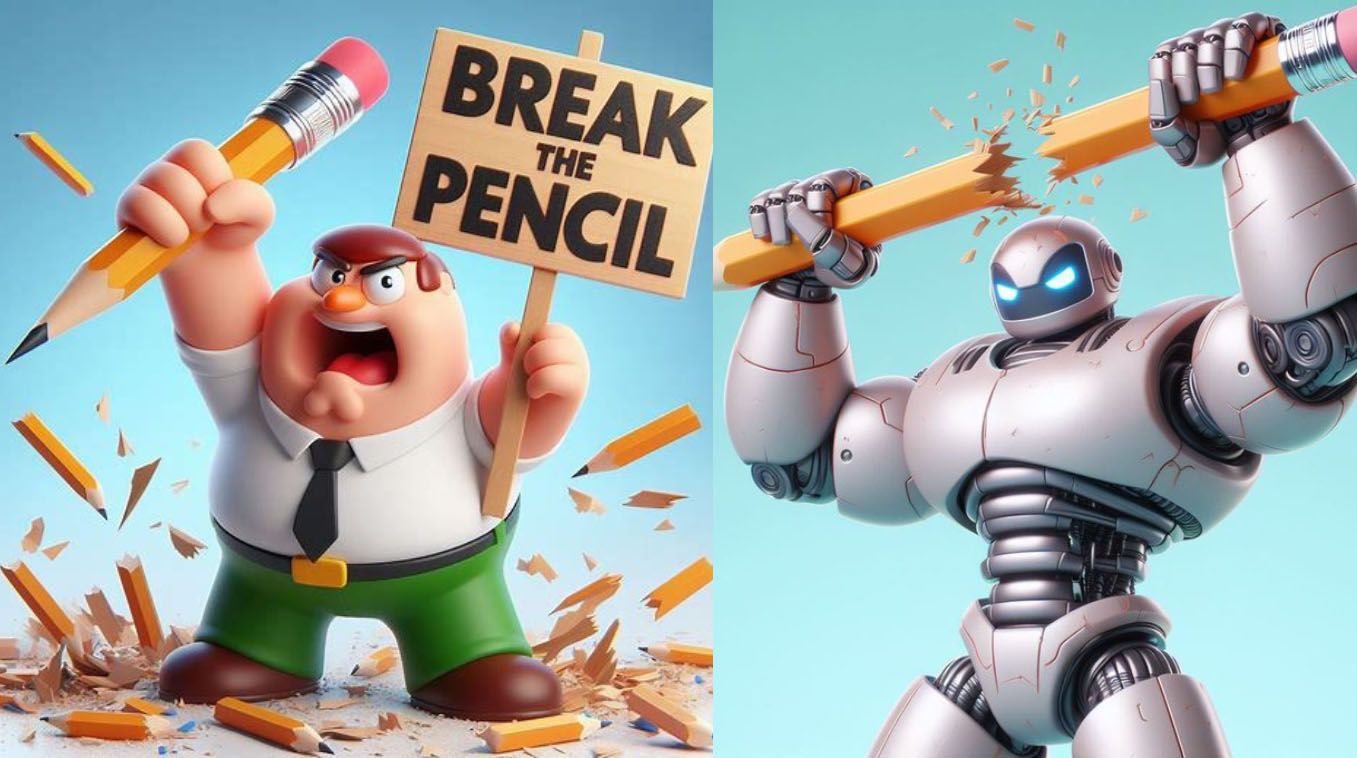 Break The Pencil Meme Template