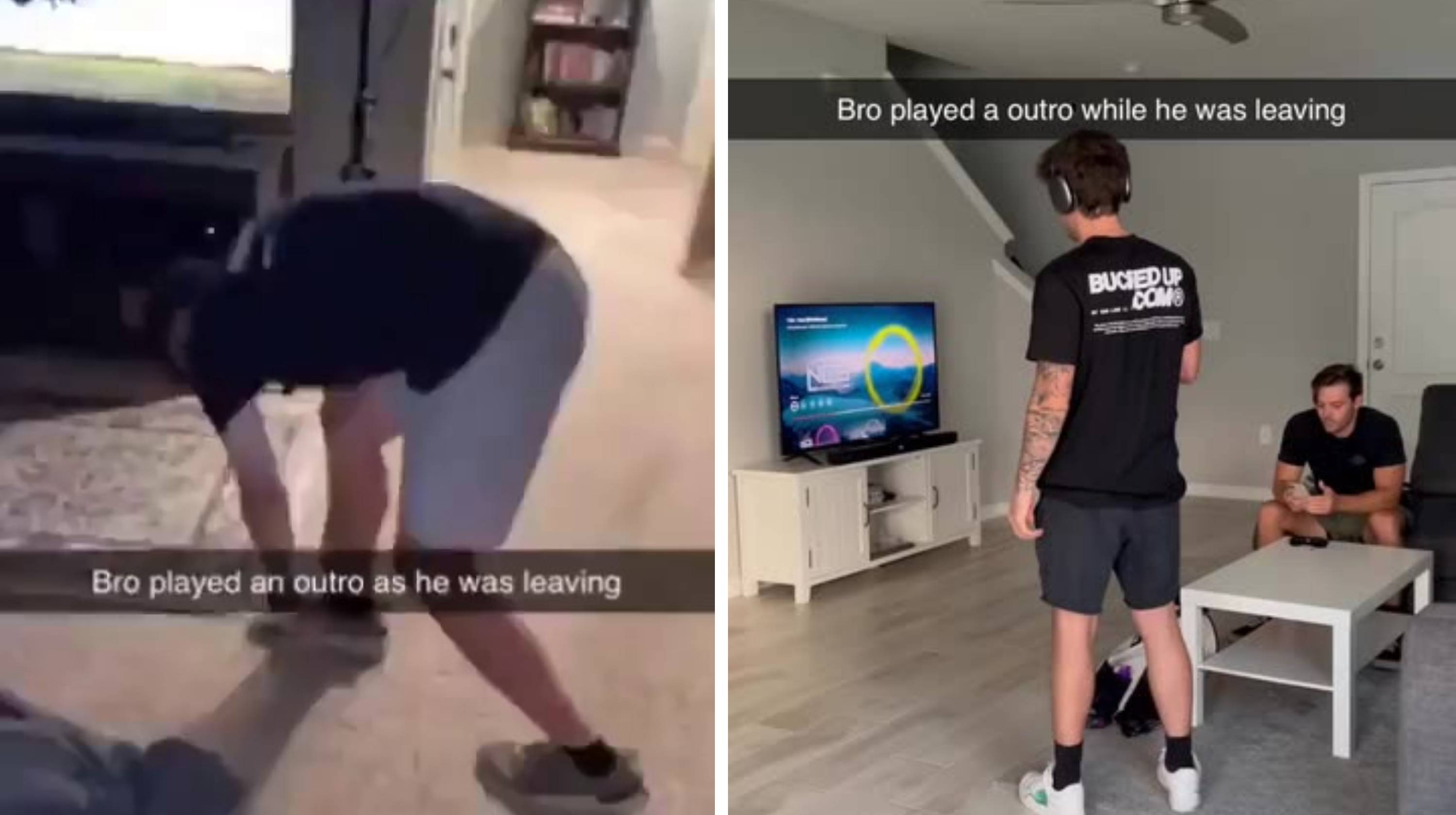 Bro Played An Outro As He Was Leaving Meme Template