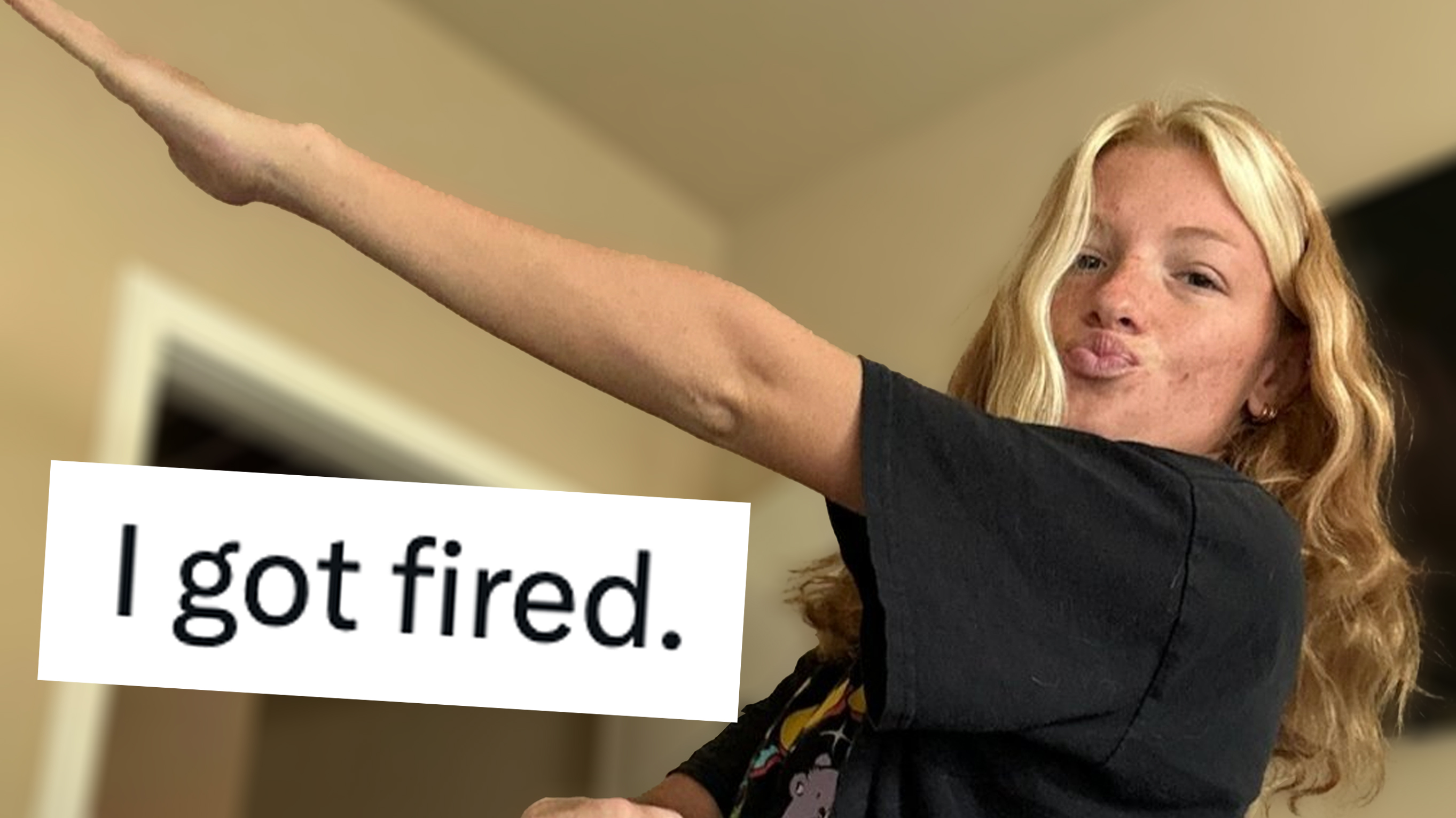 Carly Minnick Nazi Salute Controversy on Twitter / X Meme Template